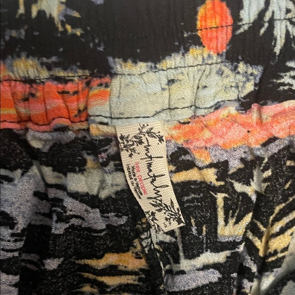 Free People Multicolor Beach Print Pants - Picture 2 of 3